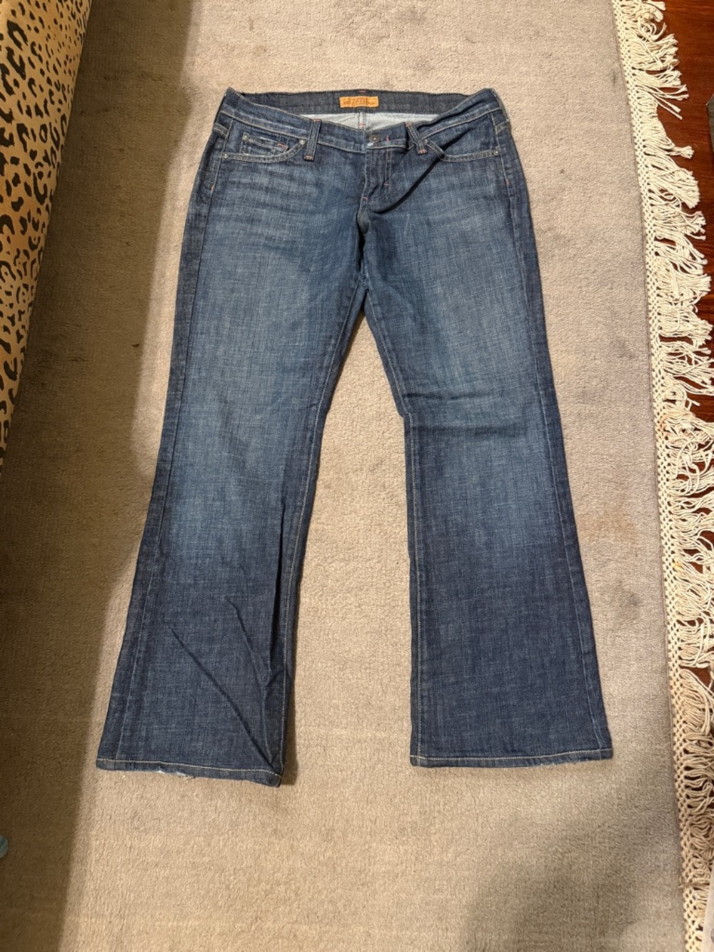 James Jeans Dark Wash Bootcut Wide Leg Jeans Women’s Denim Mid Rise Size 30